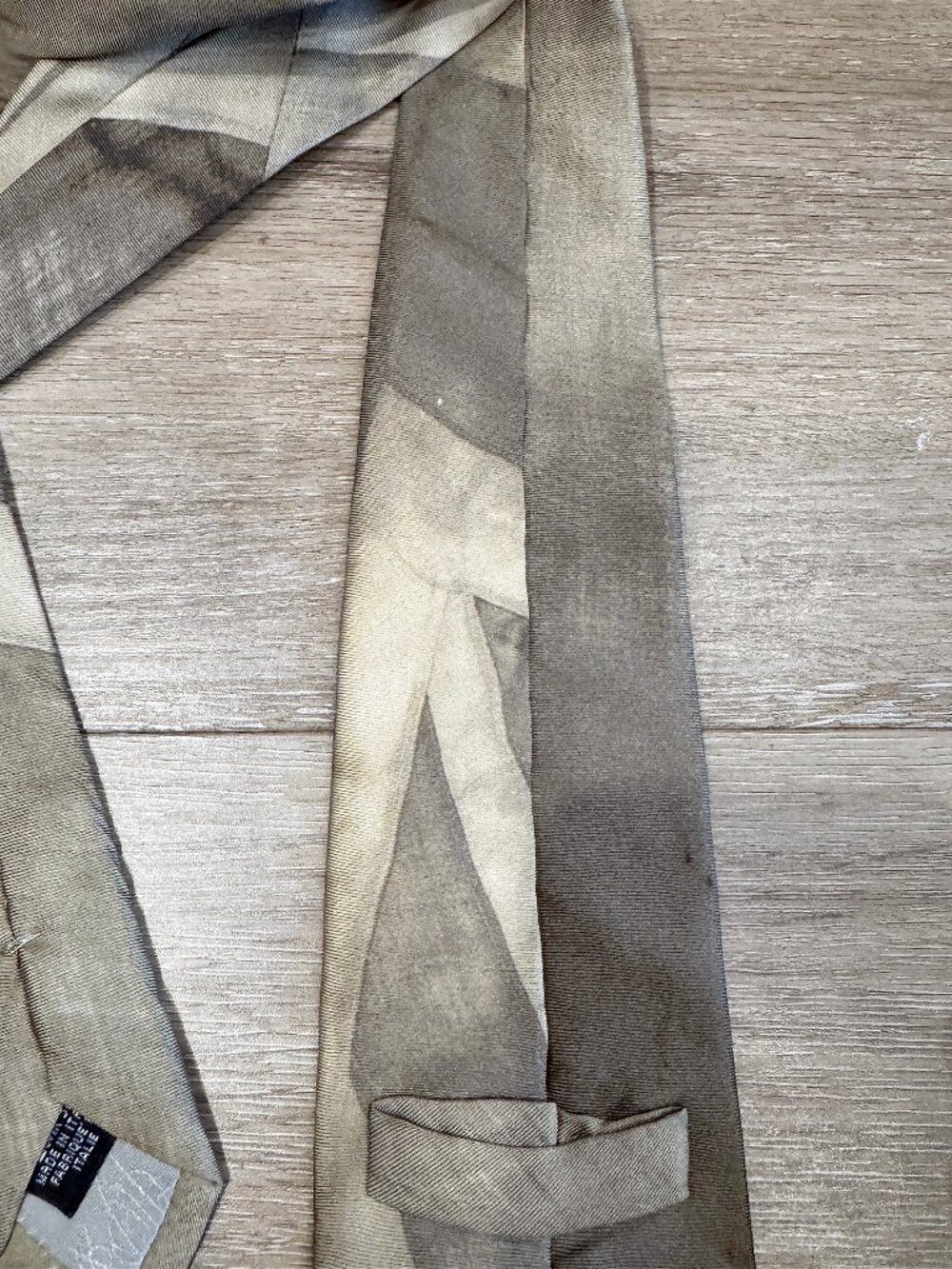 Vivienne Westwood Archive Distressed Union Jack Silk Tie, Grey Silver Italy - Picture 5 of 7